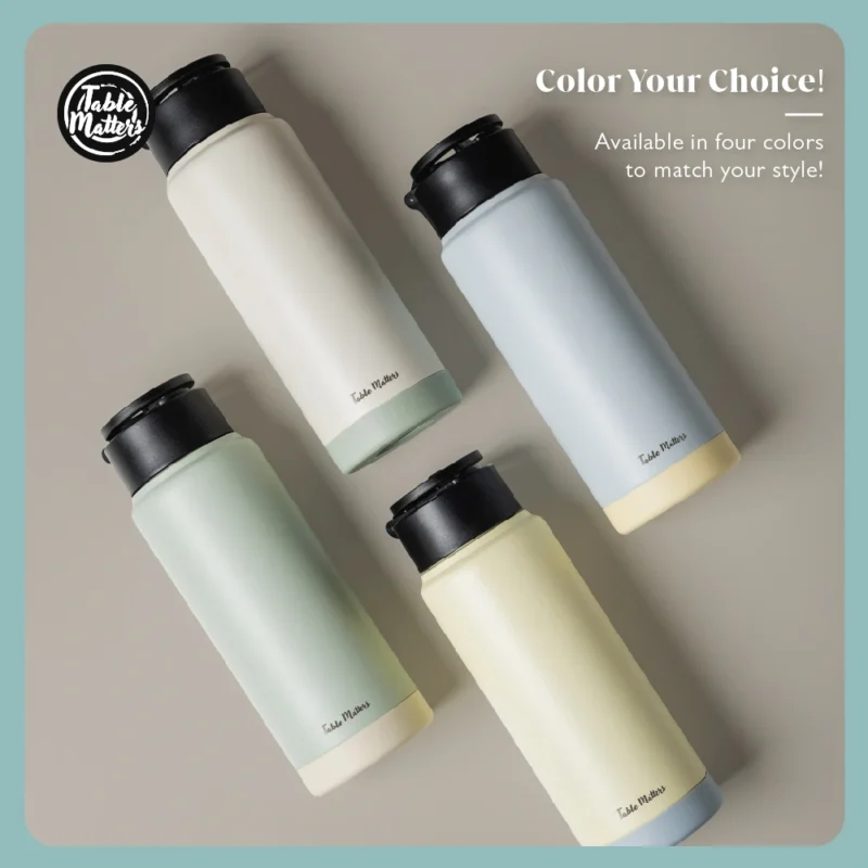 MAGSTIC - 24oz/700ml iPhone Magsafe Compatible Thermal Water Bottle with Sipping Straw Collection